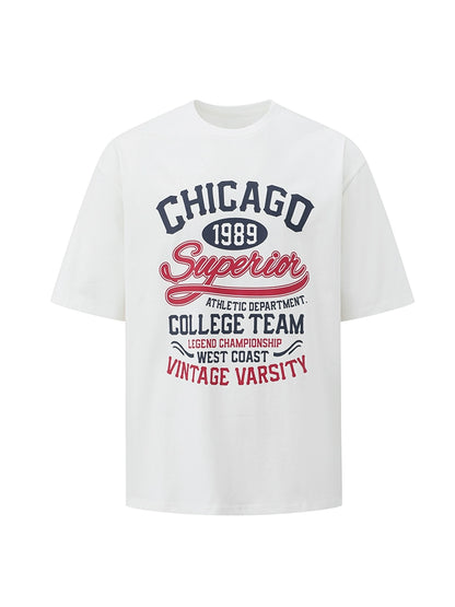 Letter Print Oversize Short Sleeve T-Shirt WN20252