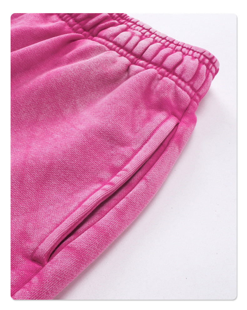 Vintage Dyed Oversize Short-sleeve T-shirt & Vintage Dyed Short Sweatpants Setup WN6631