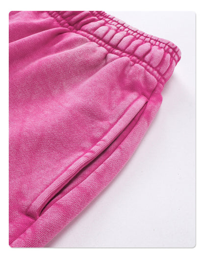 Vintage Dyed Oversize Short-sleeve T-shirt & Vintage Dyed Short Sweatpants Setup WN6631