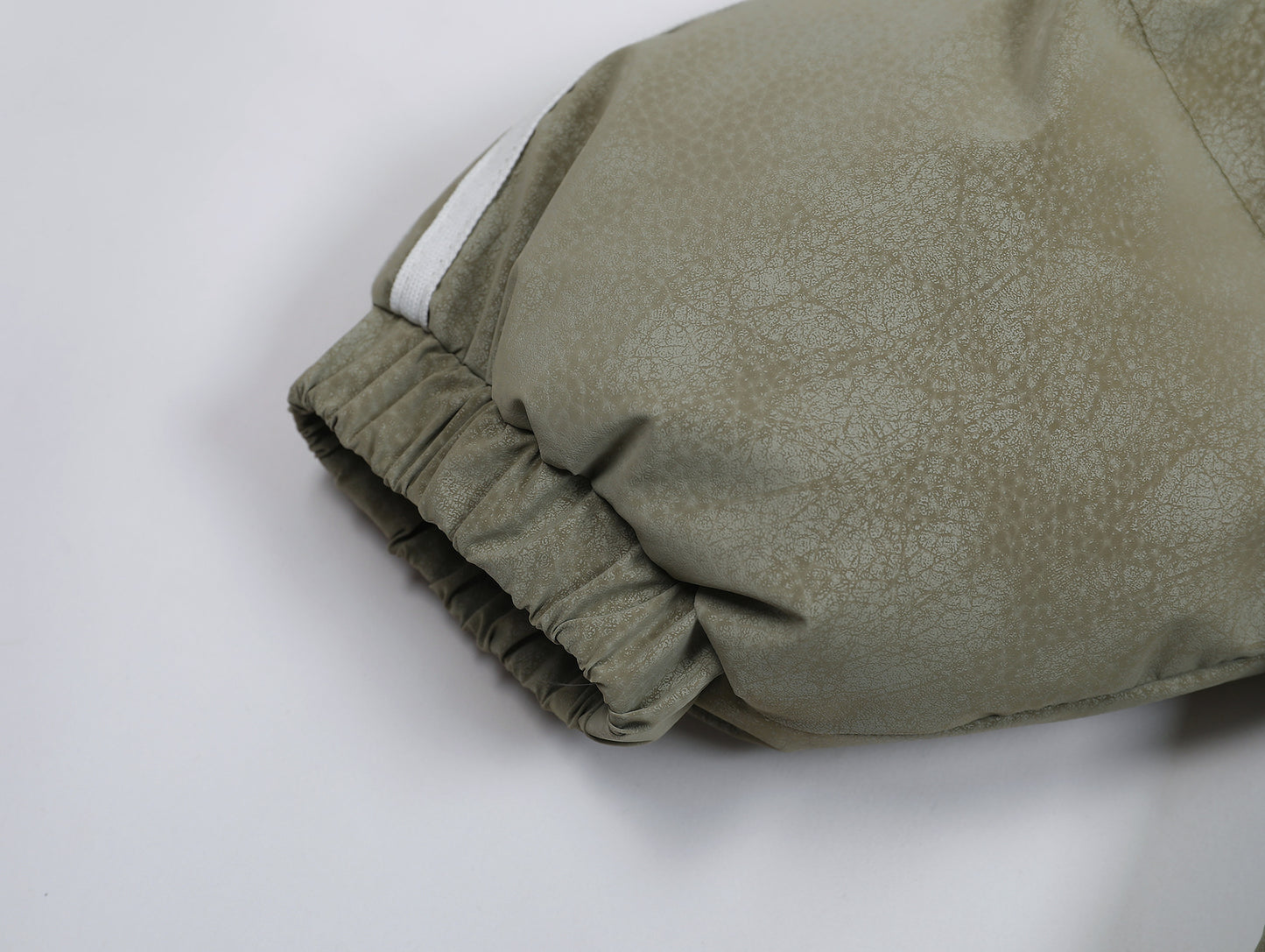 Letter Embroidery Stripe Puffer Jacket WN11494