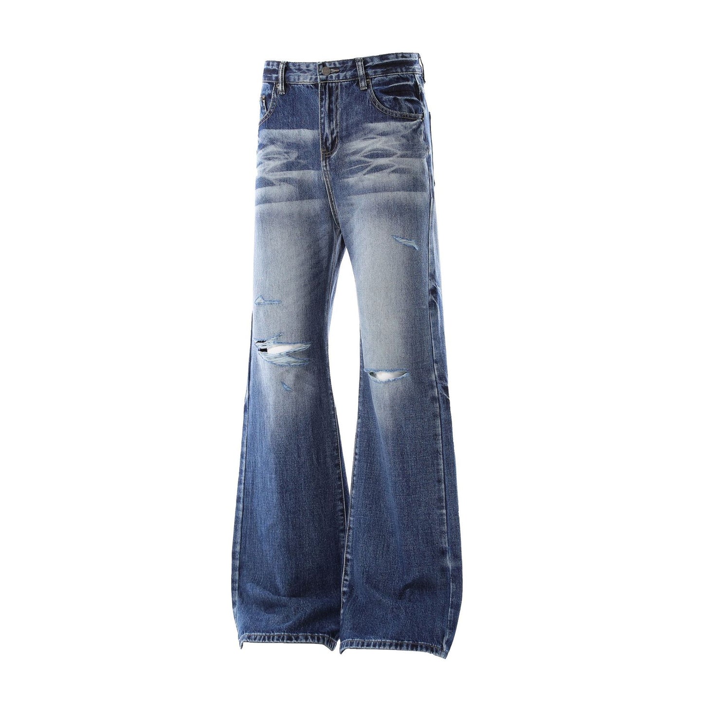 Washed Damage Flare Denim Jeans WN26095