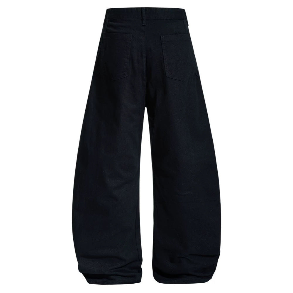 Asymmetric Cut Wide Leg Cargo Pants WN28015