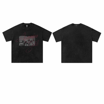Graphic Print Oversize Short Sleeve T-Shirt WN26826