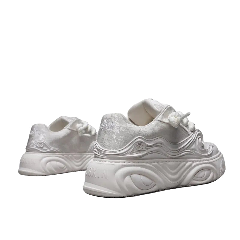 White Lace-Up Sneakers WN23299