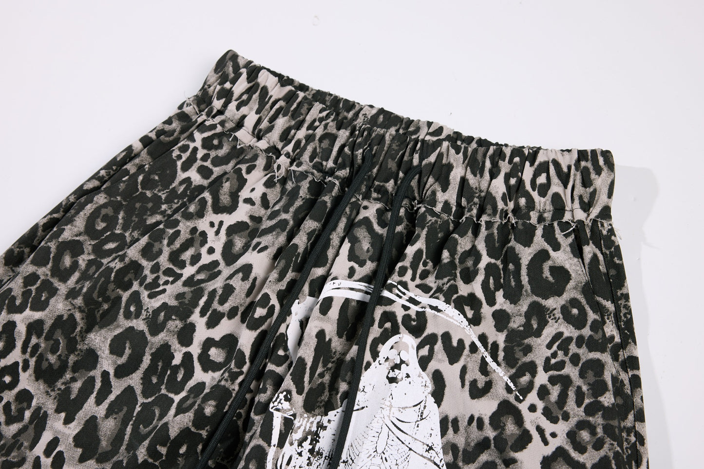 Leopard Print Wide Leg Cargo Pants WN26043