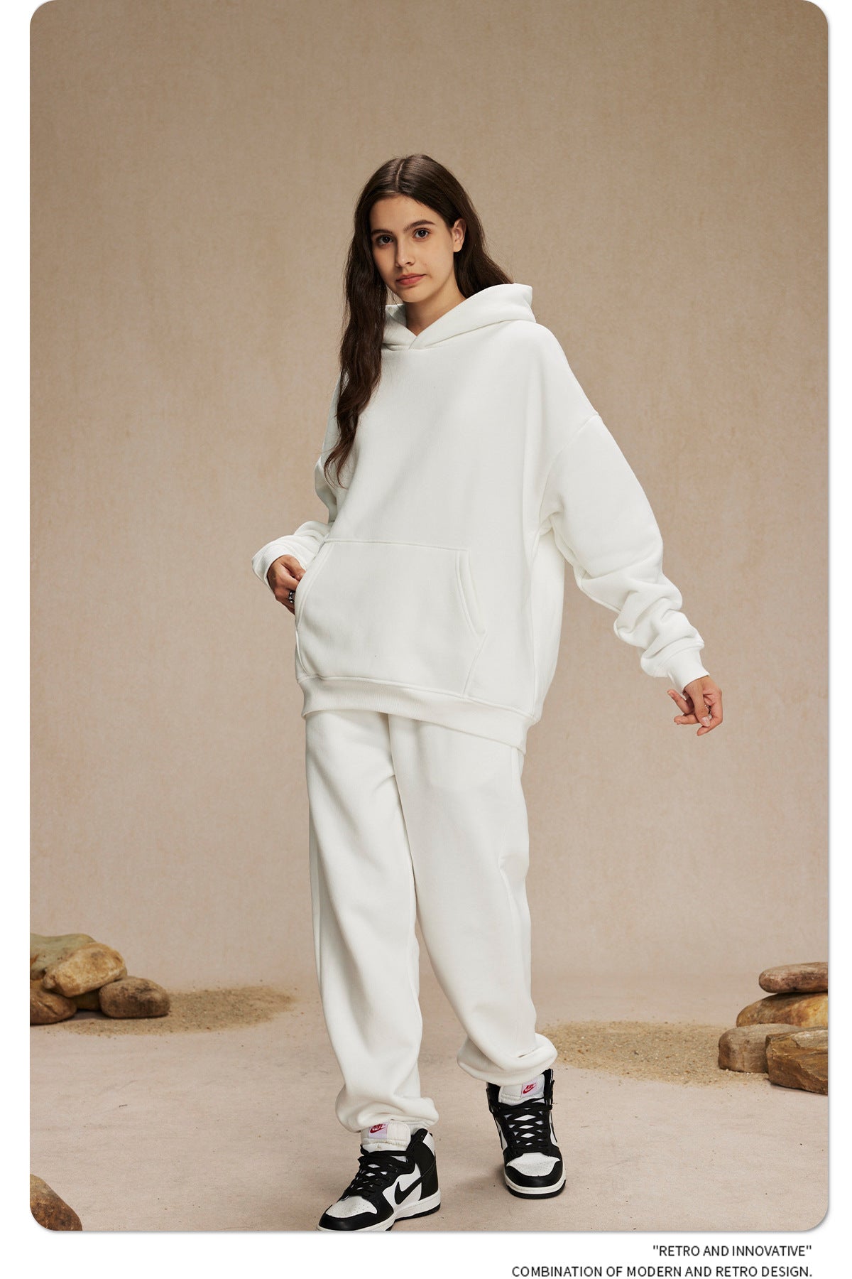 Oversize Plain Hoodie WN9968