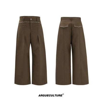 Deconstructed V-Neck Wool Blend Tailored Jacket & Trousers Setup WN21753