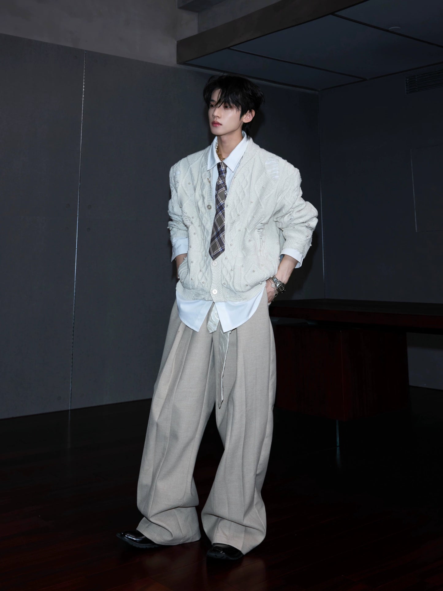 Pearl Hollow Knit Cardigan WN20676