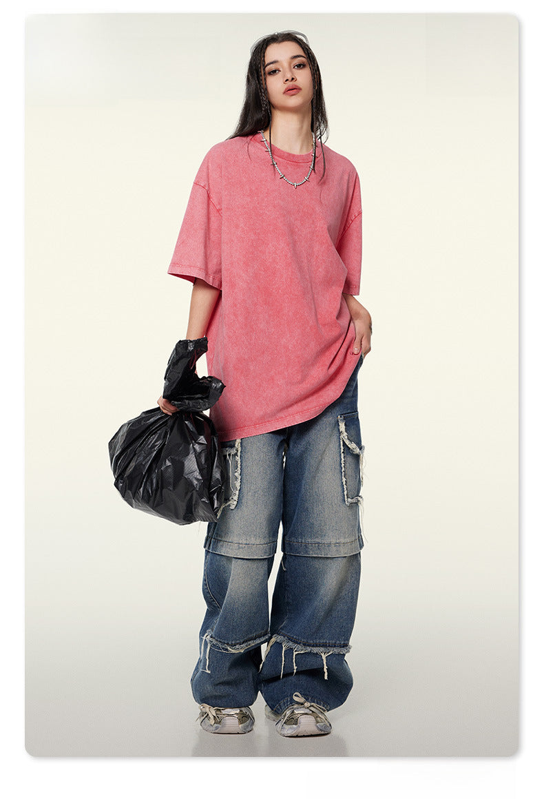 Washed Heavyweight Oversize Short Sleeve T-Shirt WN6078