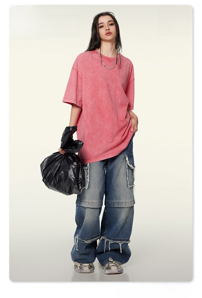 Washed Heavyweight Oversize Short Sleeve T-Shirt WN6078