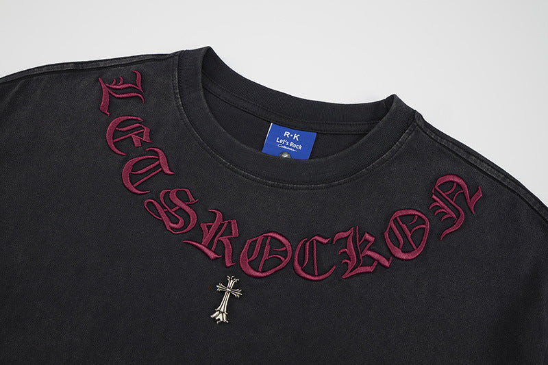 Washed Cross Logo Short Sleeve T-Shirt WN25796