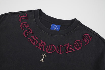 Washed Cross Logo Short Sleeve T-Shirt WN25796