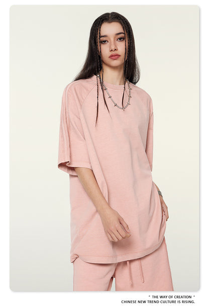 Oversize Washed Short-sleeve T-shirt WN6458