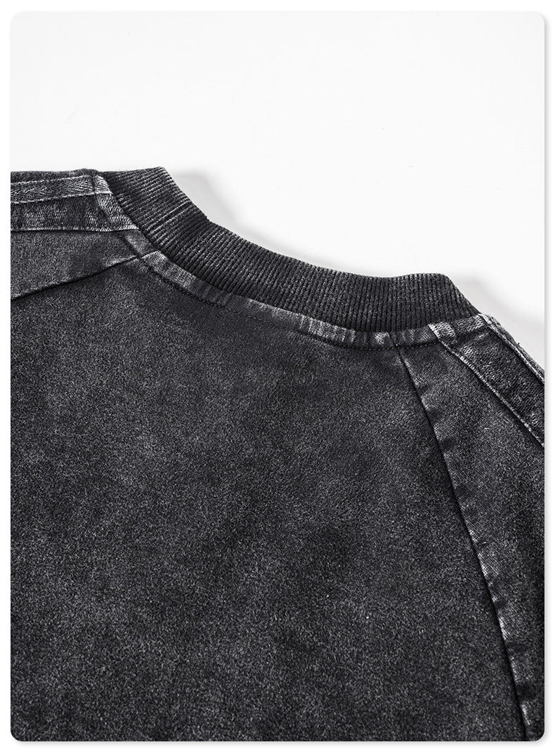 Oversize Washed Short-sleeve T-shirt WN6458