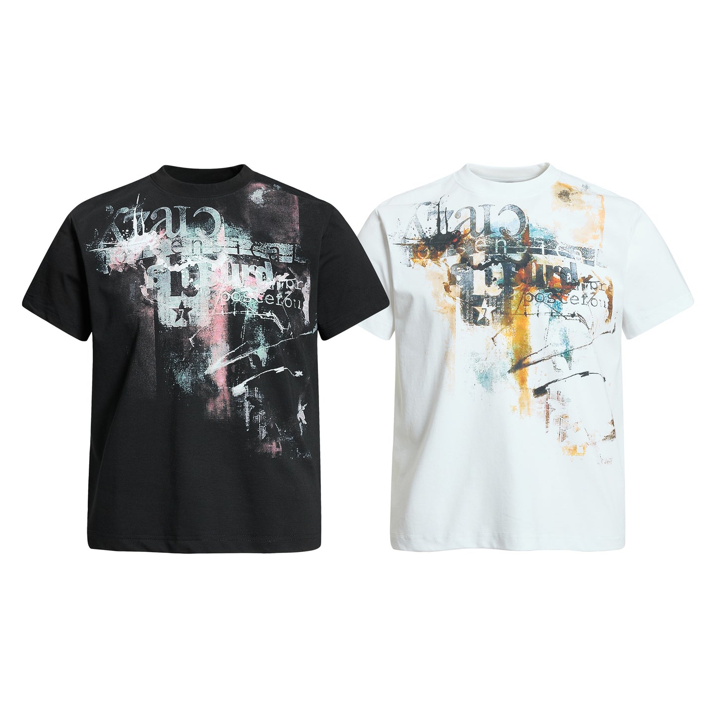 Paint Graphic Art Print Short Sleeve T-Shirt WN25991