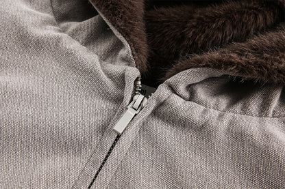 Fur Collar Sherpa-Lining Hooded Padded Jacket WN11363