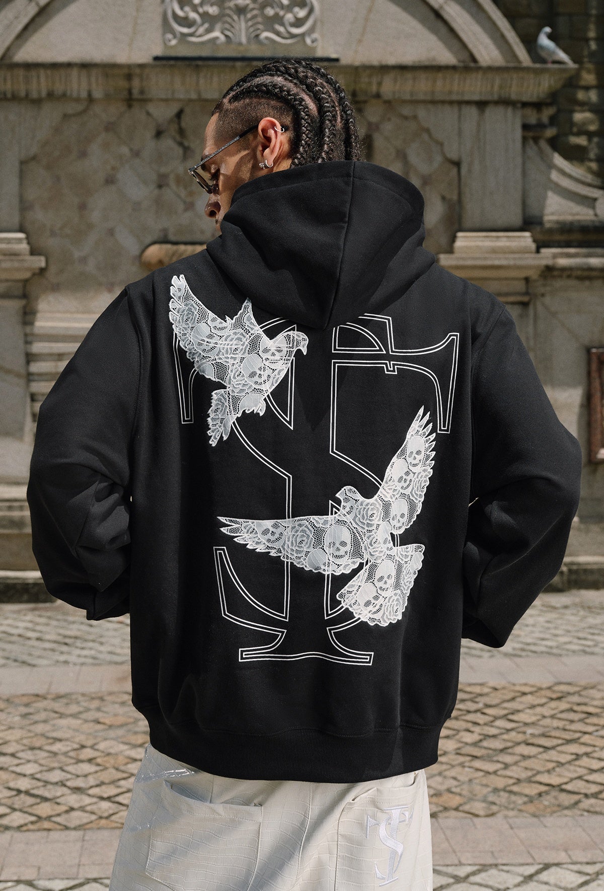 Lace Dove Graphic Pullover Hoodie WN11985