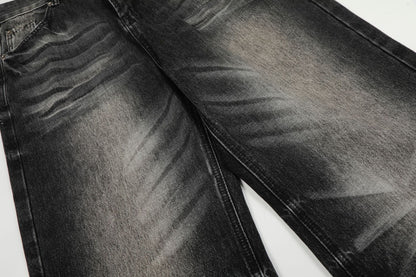 Washed Whiskers Flare Denim Jeans WN25832