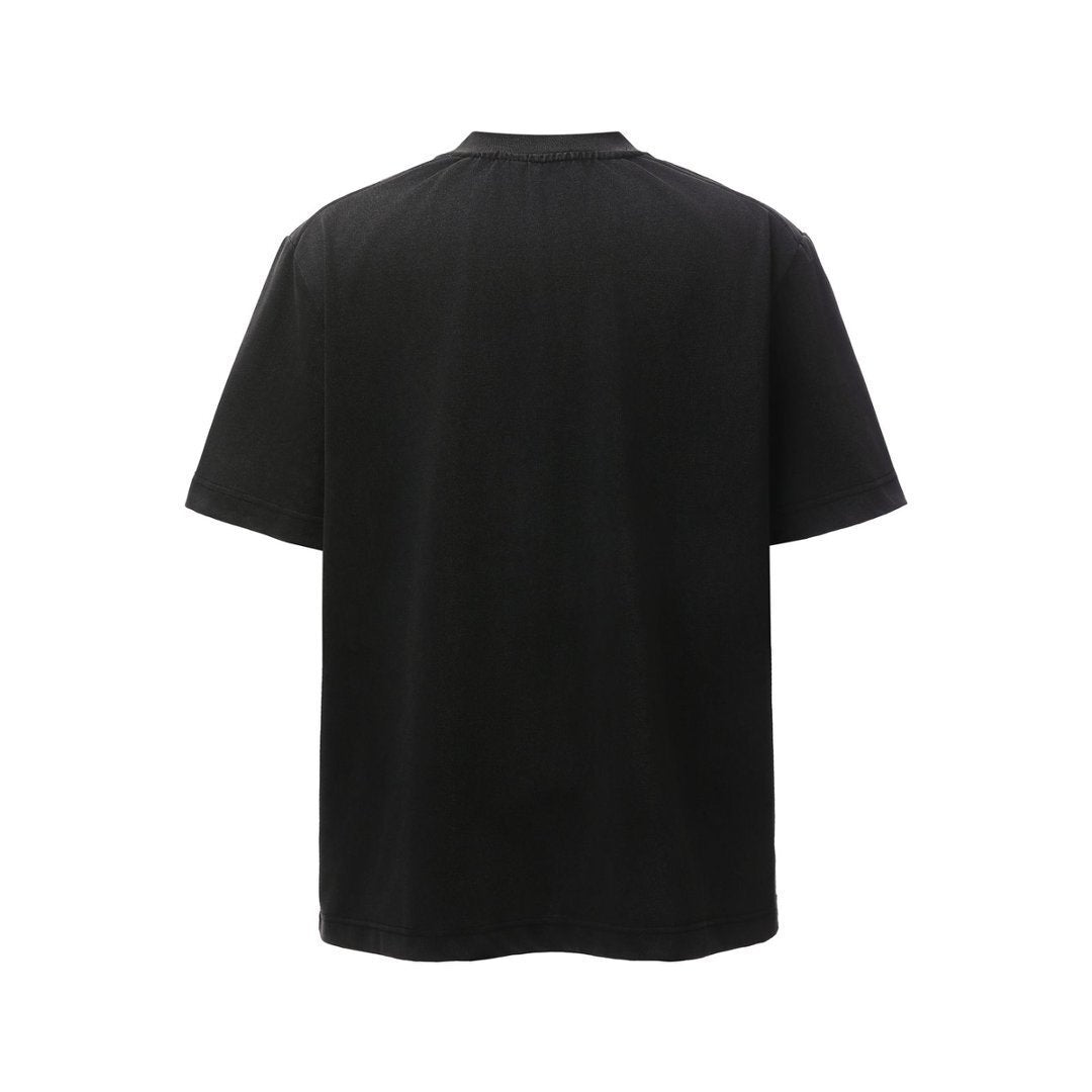 Necklece Design Heavyweight Washed Oversize Short Sleeve T-Shirt WN25730