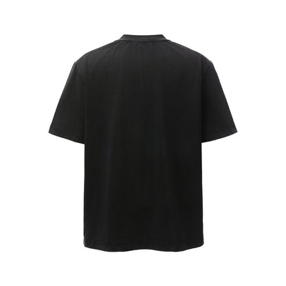 Necklece Design Heavyweight Washed Oversize Short Sleeve T-Shirt WN25730