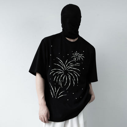 Firework Studs Design Short Sleeve T-Shirt WN23626