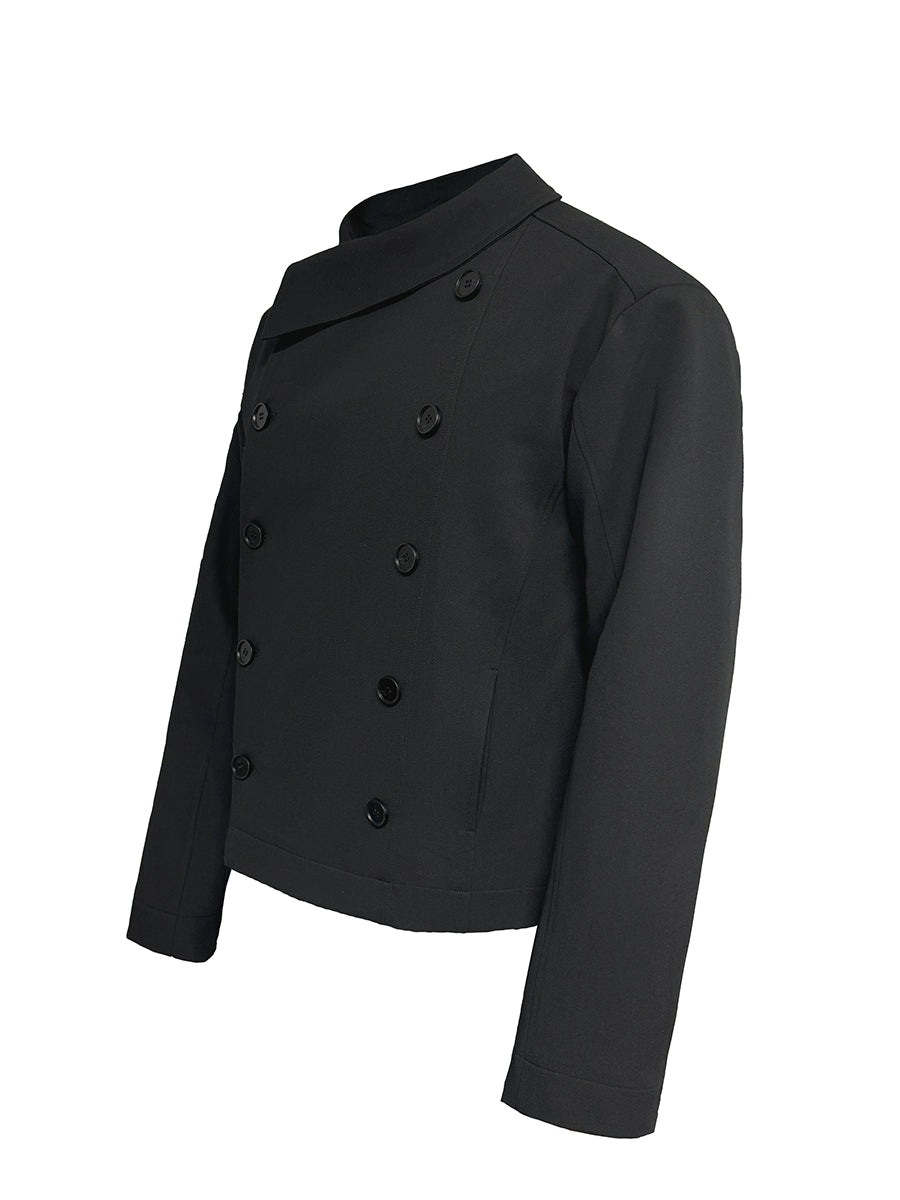 Double Breasted Placket Design Jacket WN8520