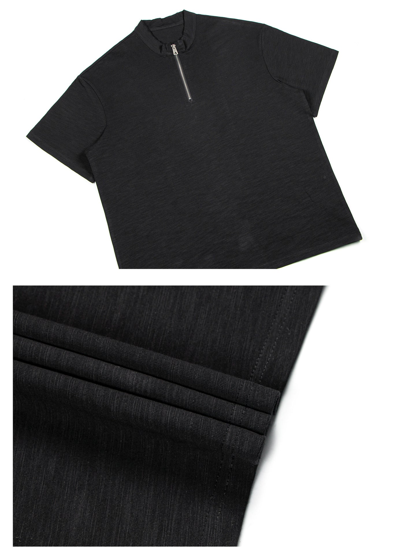 Half Zipper Short Sleeve T-Shirt WN26289