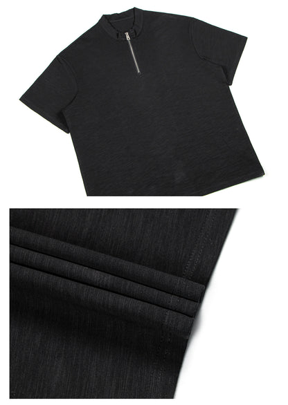 Half Zipper Short Sleeve T-Shirt WN26289