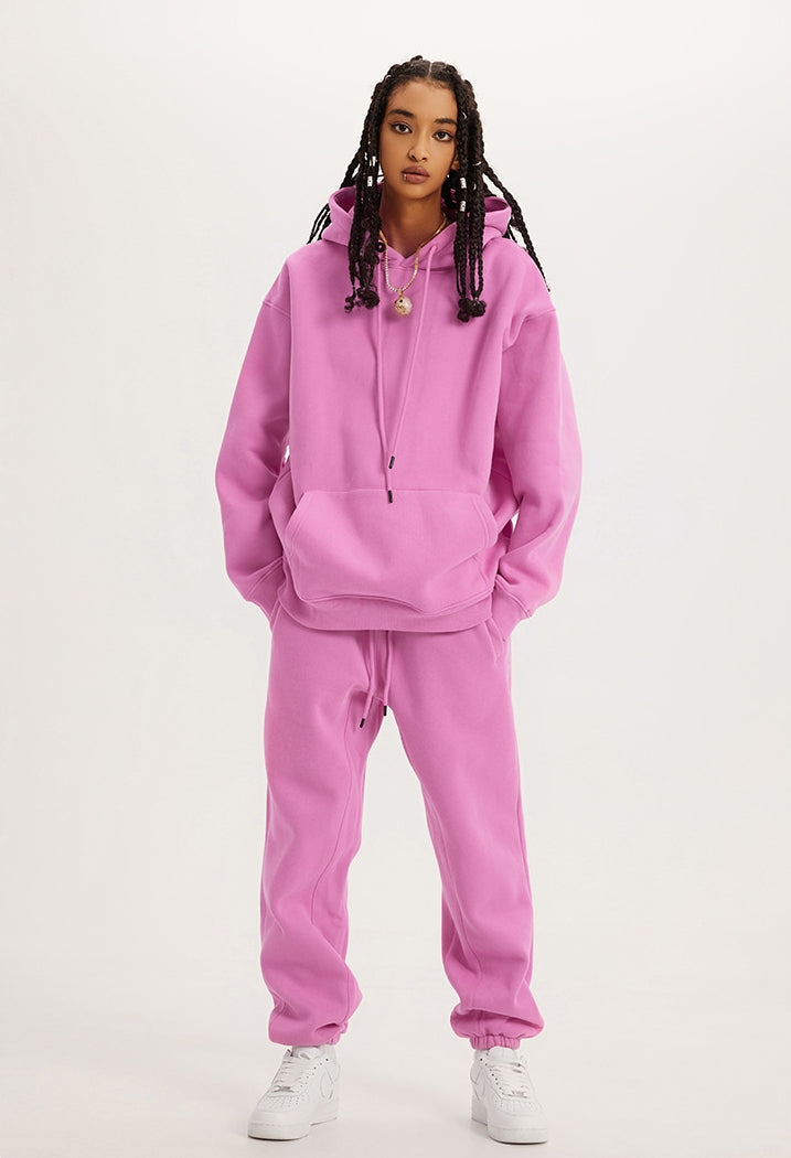 Fleece Linning Oversize Hoodie & Fleece Linning Sweatpants WN9945