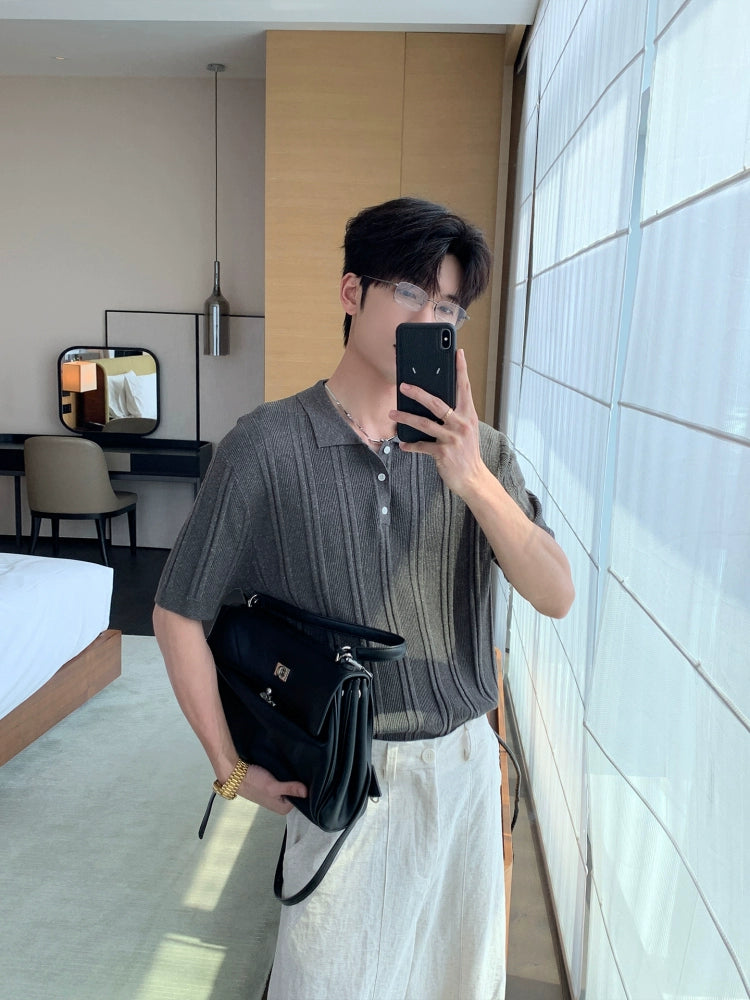 Lyocel Knit Short Sleeve Polo Shirt WN20433