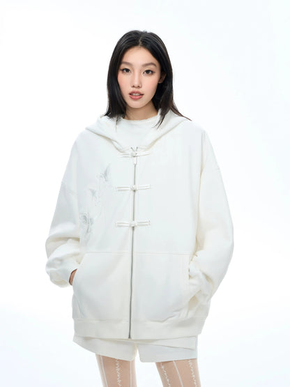 Button-Up Zipper Hoodie WN9744