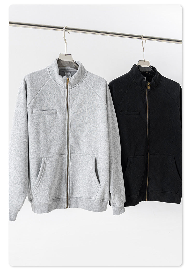 Heavyweight Fleece Lining Pullover Hoodie & Zipper Sweatshirt & Sweatpants Setup WN9937