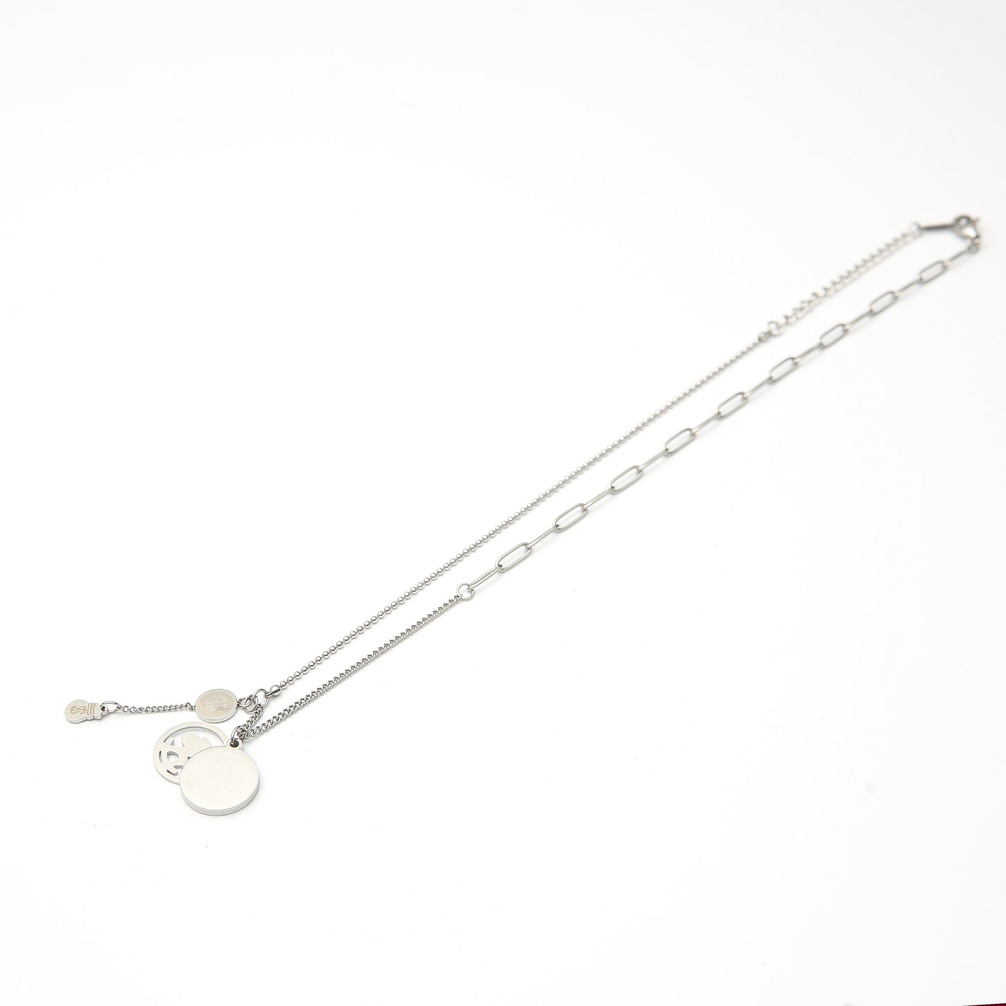 Sun & Horse Coin Pendant Layered Chain Necklace WN24897