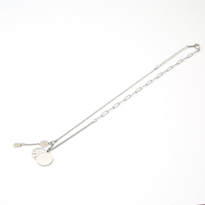 Sun & Horse Coin Pendant Layered Chain Necklace WN24897