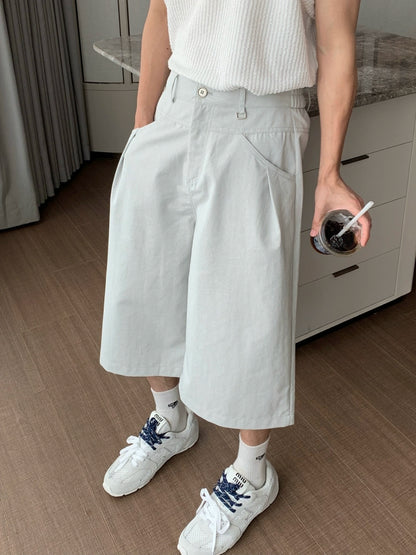 Lightweight Straight Wide Leg Half Pants WN20426