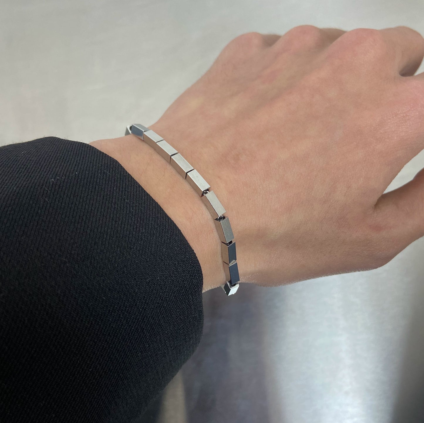 Square Titanium Steel Bracelet WN19237