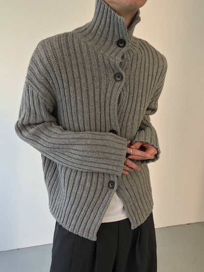 Button High-Neck Knit Cardigan WN21668