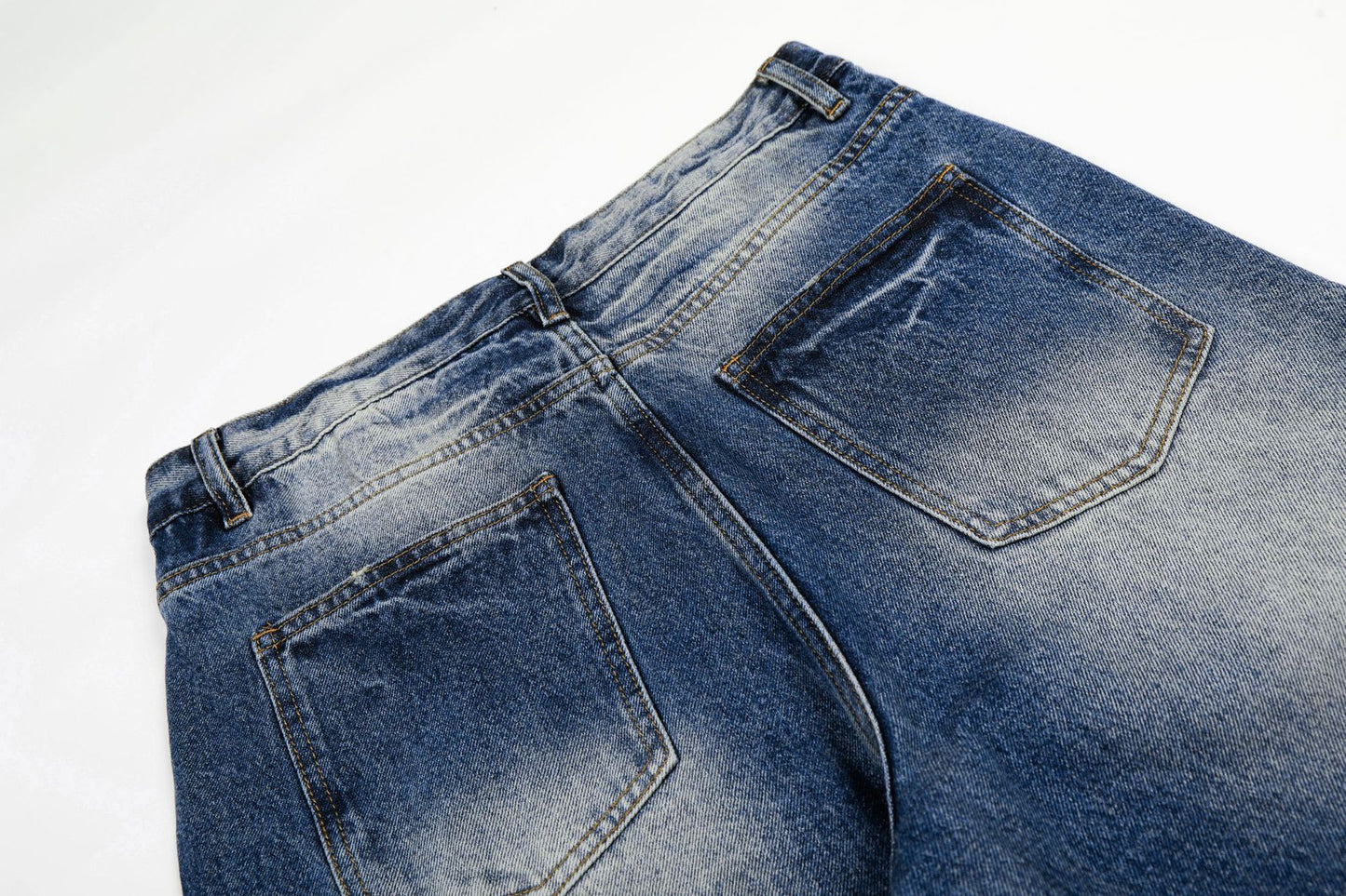 Washed Whiskers Flare Denim Jeans WN25832