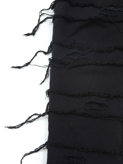 Denim Fringe Design Sweatpants WN20972