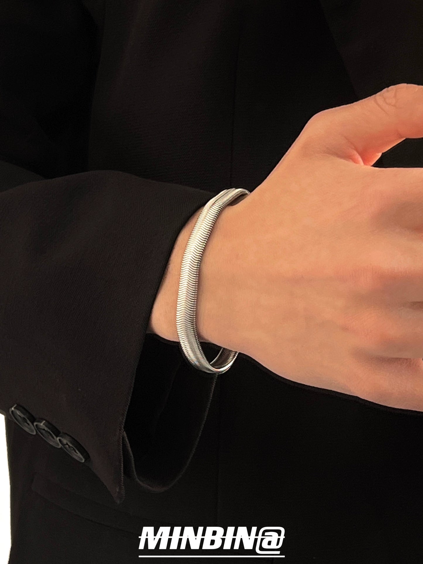 Snake Bone Titanium Steel Bracelet WN19229