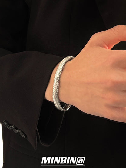 Snake Bone Titanium Steel Bracelet WN19229