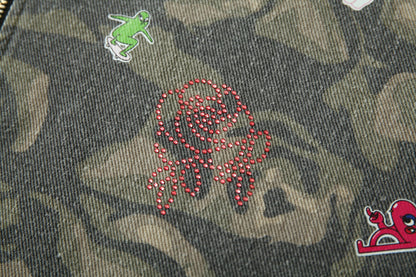 Patchwork Graffiti Camouflage Jacket WN12999