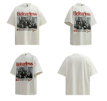 Washed Portrait Graphic Short Sleeve T-Shirt WN26290