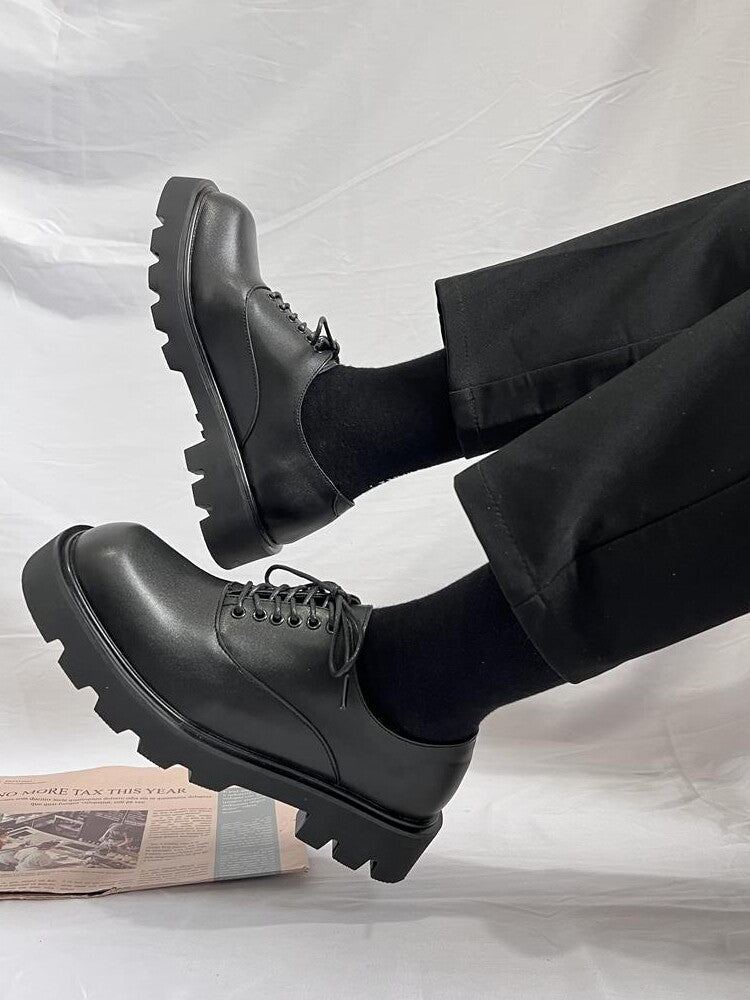 Lace Up Thick Sole Classic Round Toe Shoes WN24569
