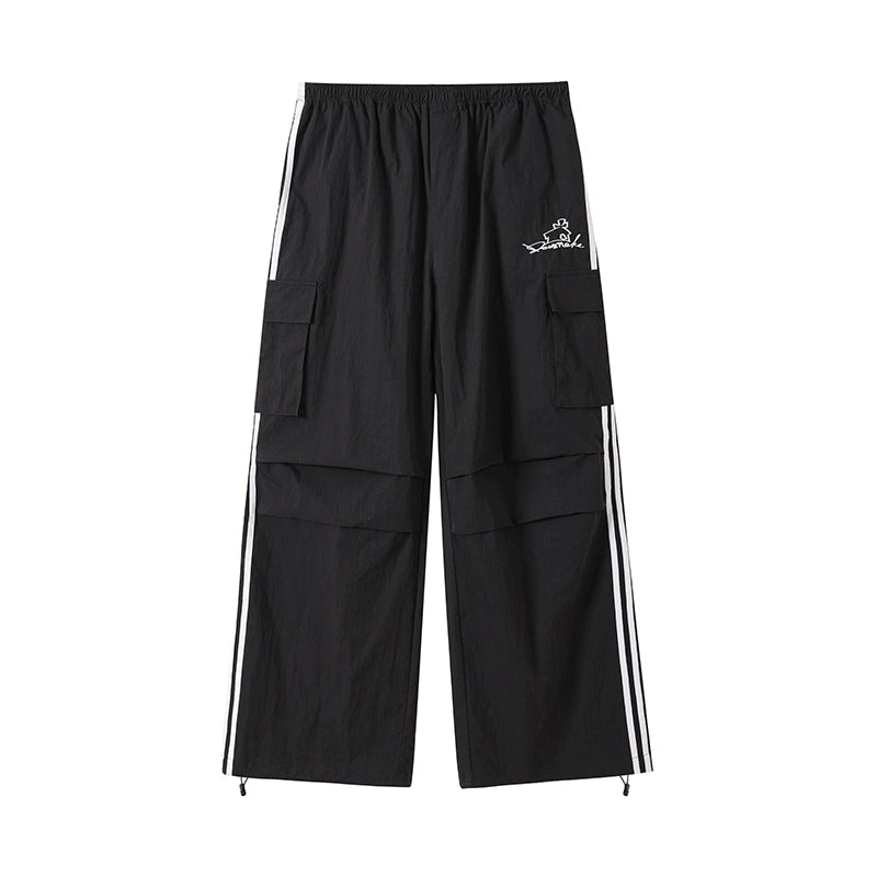 Multi-Color Side Stripe Parachute Cargo Pants WN10143