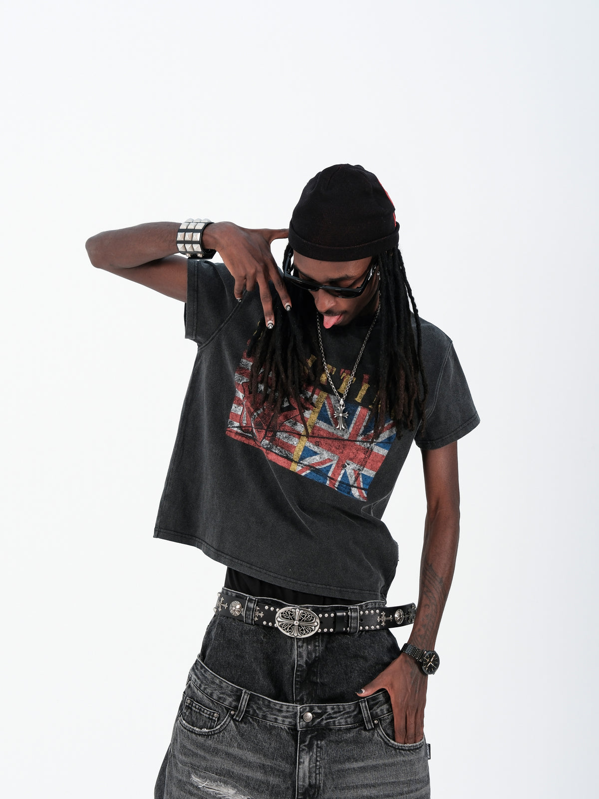 Flag Graphic Print Short Sleeve T-Shirt WN26623