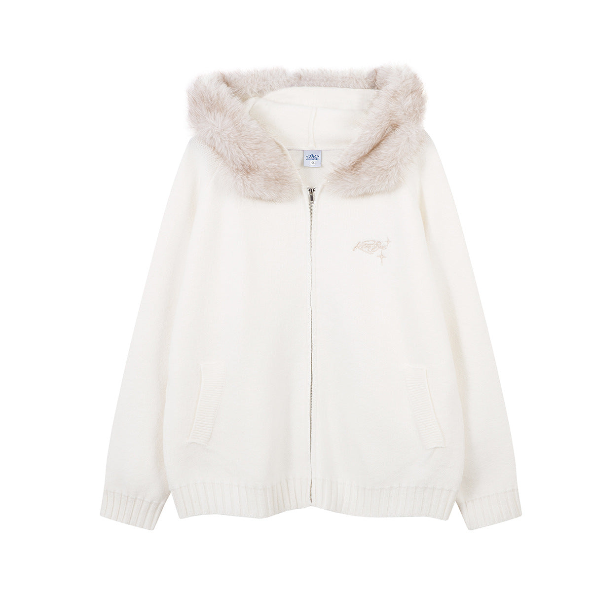 Colorblock Zipper Knit Hoodie WN21848