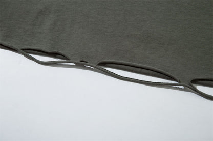 Metallic Detail Washed Gradient Long Sleeve T-Shirt WN11579