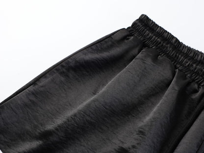 Contrast Patchwork Letter Print Wide Leg Sweatpants WN27878