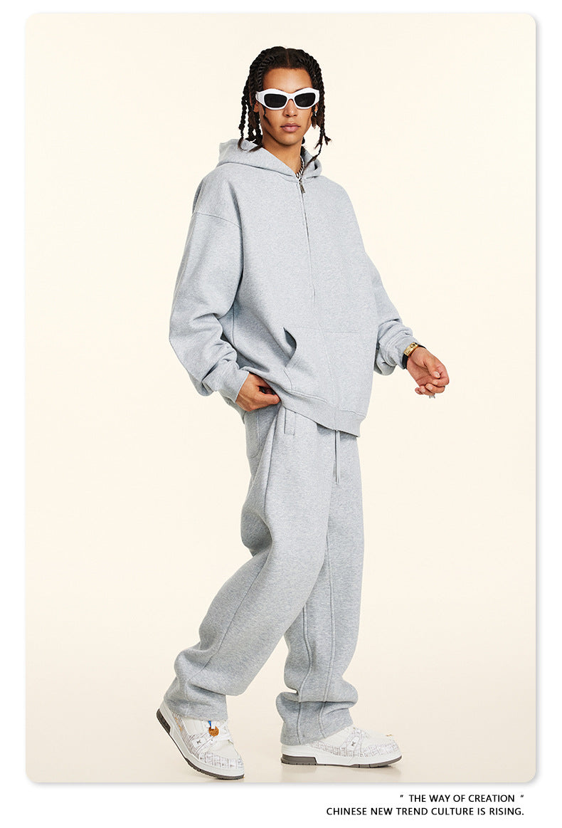 Oversize Zipper Hoodie & Pants Setup WN9959